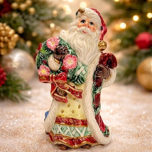 Fitz and Floyd Santa Figurine - Etsy