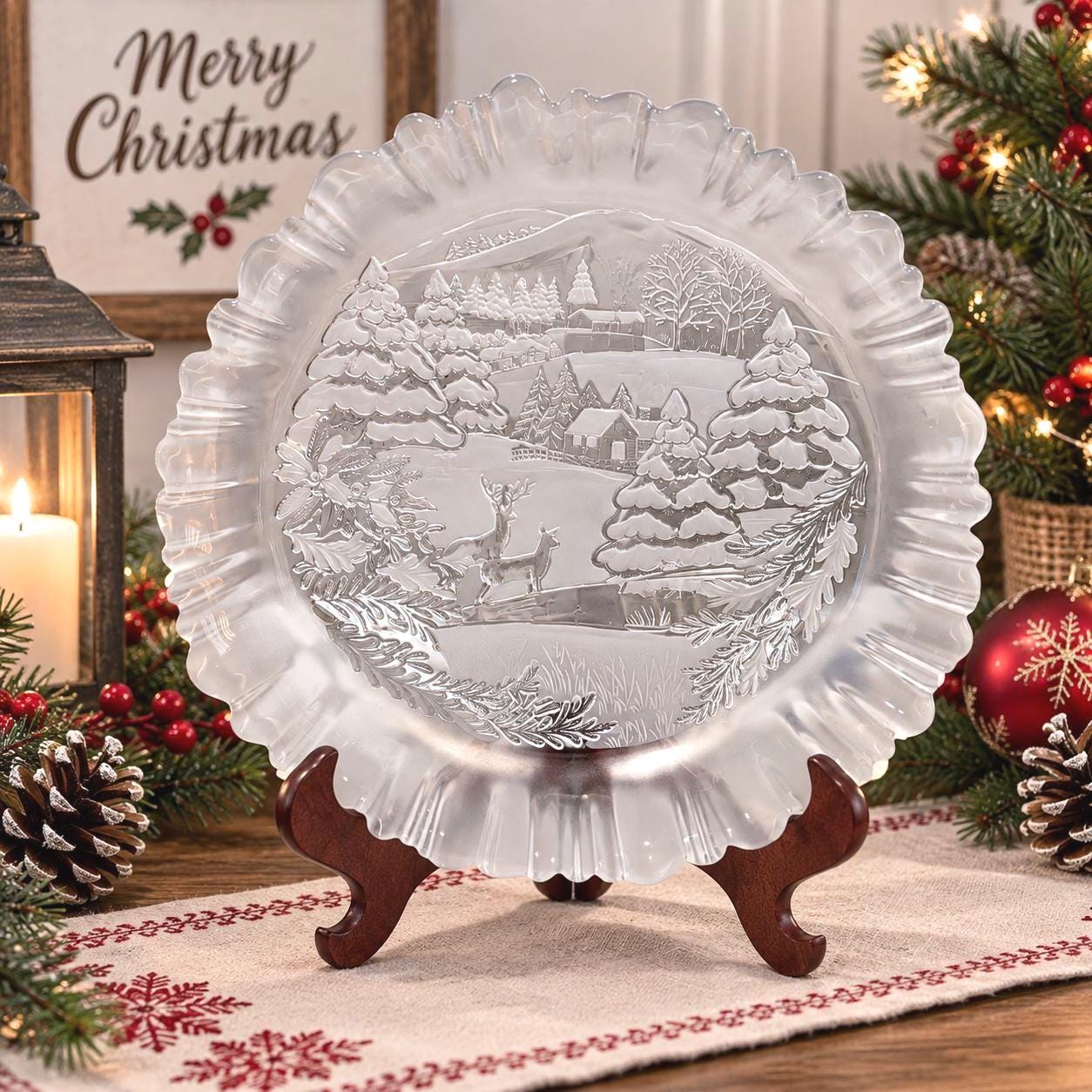 Mikasa Christmas Platter - Etsy