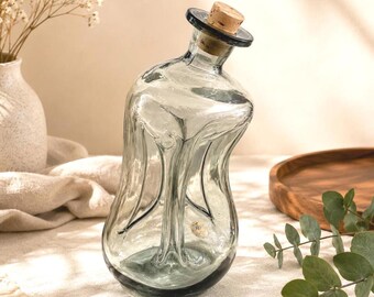 Bottiglia decanter vintage in vetro soffiato a mano Holmegaard Kluk Kluk Jacob Bang