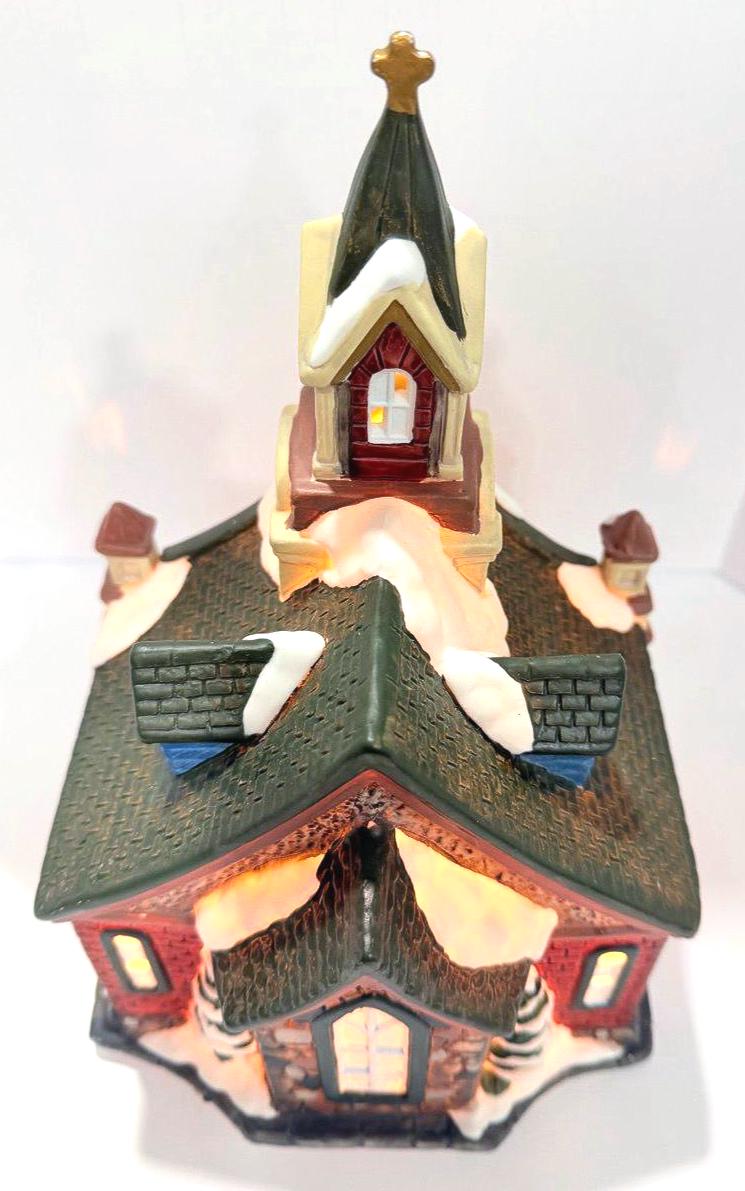 ヴィレッジハウス　教会　チャペル　ヴィンテージ Vintage Hand Painted Ceramic Christmas Village Church House 9.5x6