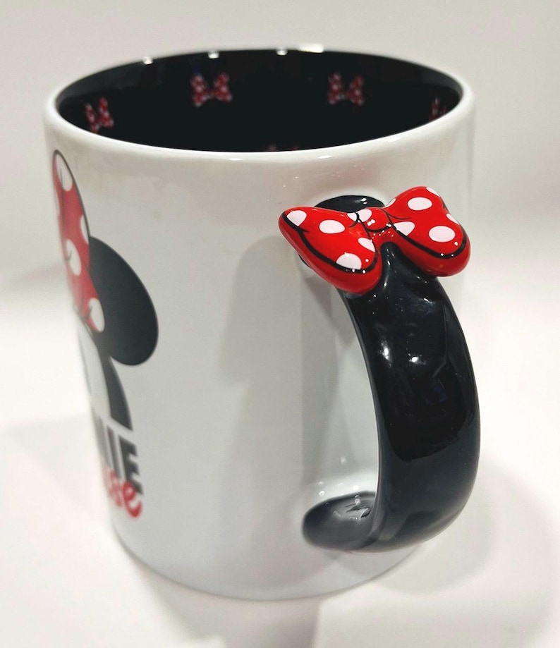 Taza con lazo de Minnie Mouse de Disney (15 oz) - Coleccionable retirado imagen 6