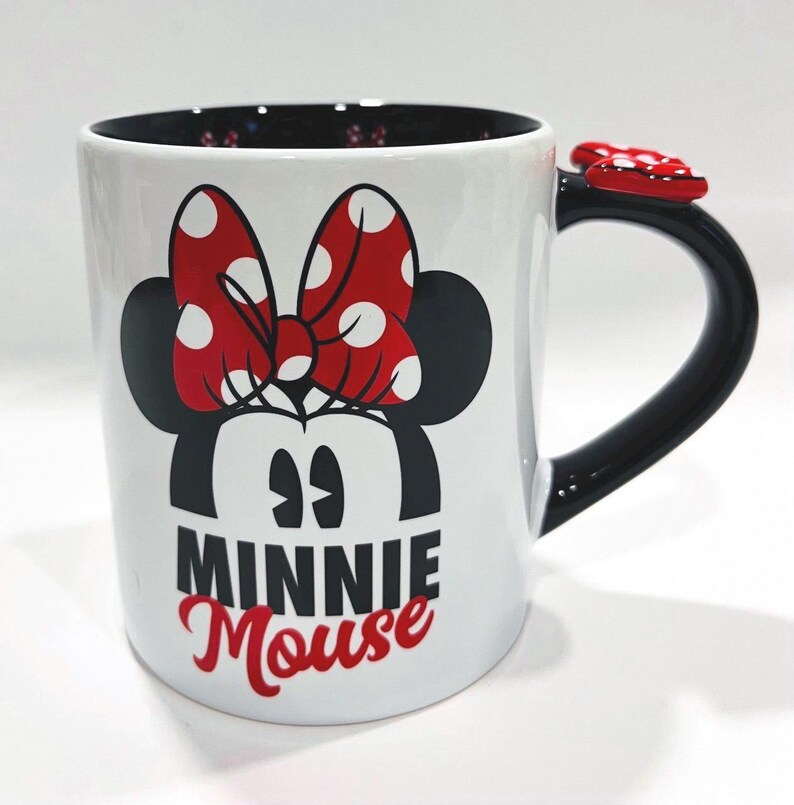 Taza con lazo de Minnie Mouse de Disney (15 oz) - Coleccionable retirado imagen 2