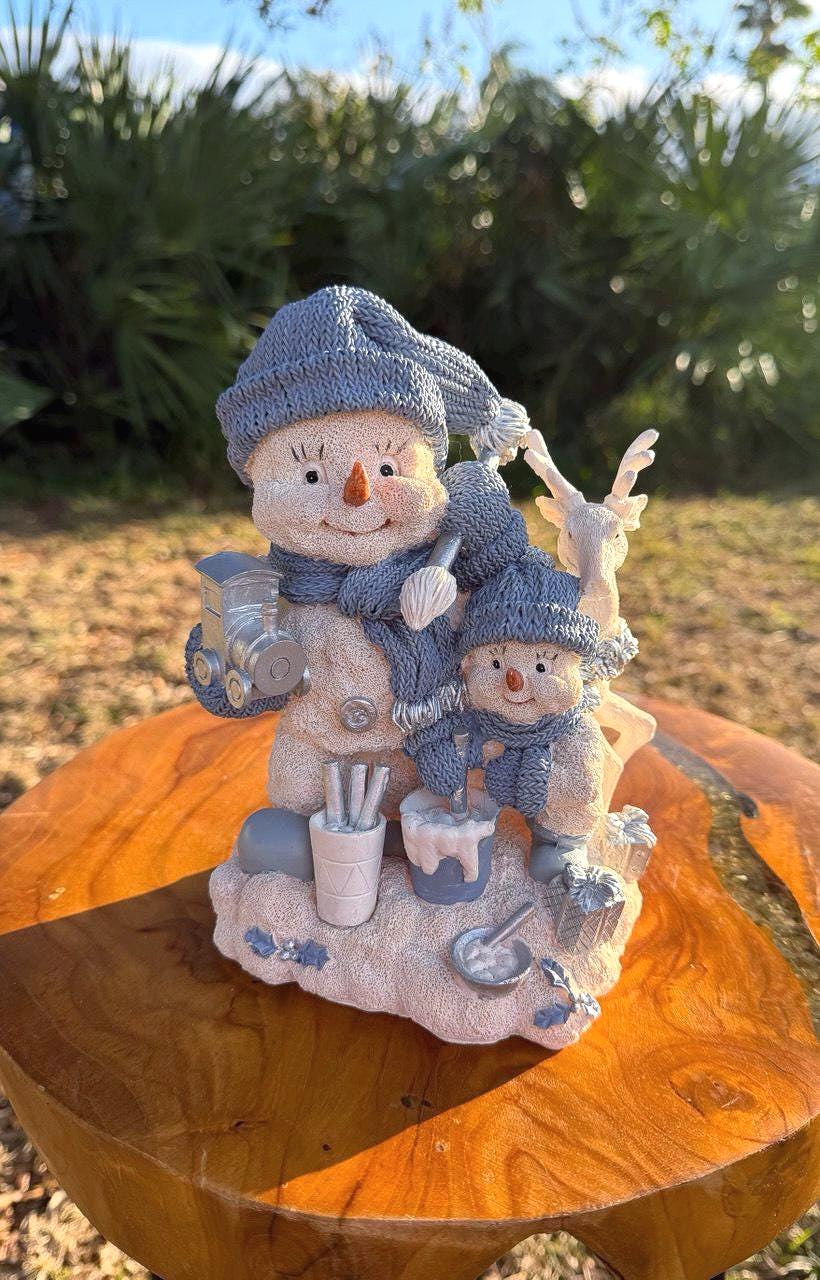 1990' ヴィンテージ クリスマス　スノーボール　4個 Vintage Snow Buddies Figurine by Encore Group 1998 – Snowman