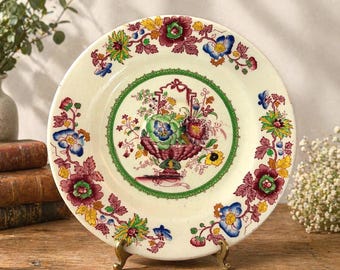 Vintage Mason’s Ironstone Stratford Plate England, Antique Decorative Plate, Cottagecore Wall Decor 7"