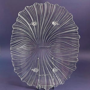 Vintage Mikasa Crystal “Seascape” Oval Serving Platter – 16&quot; x 12&quot; – Discontinued Collectible Kitchenware