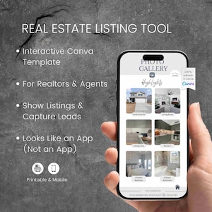 Canva vastgoedvermelding | Interactieve vastgoedpresentatie en tool voor het vastleggen van leads | Mobiele sjabloon