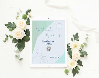 Modello di listino prezzi per salone di bellezza minimale / Menu unghie Canva modificabile / Download immediato