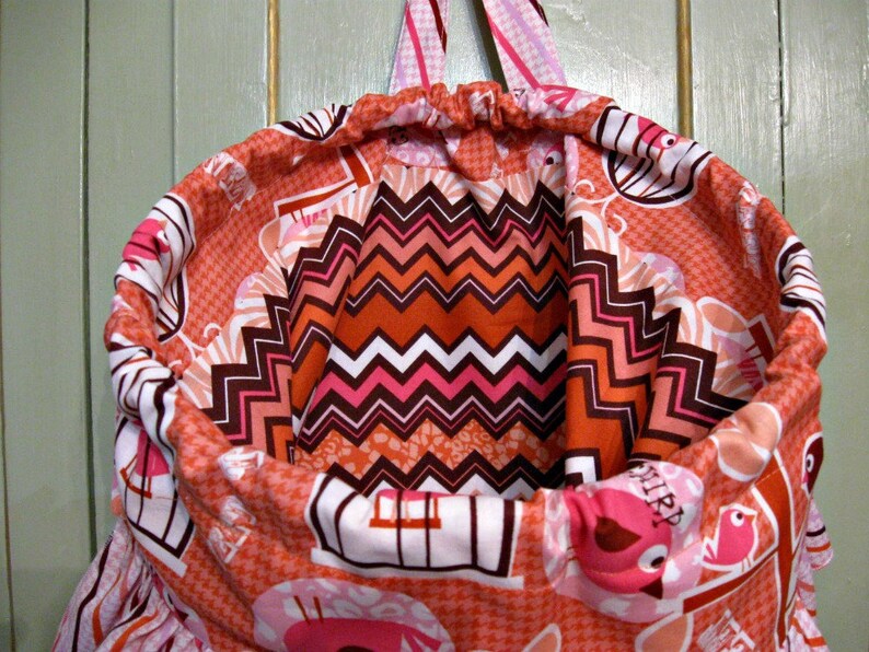 Hanging Lined Laundry/storage/toy Bagembroidery Hoop Bag Baby Etsy