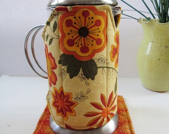 French Press Cozy Set Fall Florals 8-Cup size