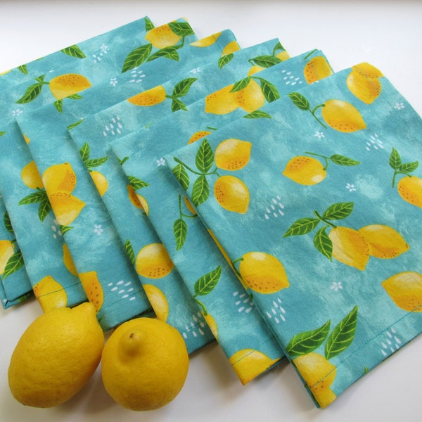 Lemon Napkins Etsy