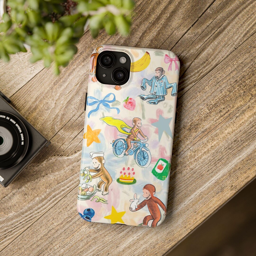 Curious George Phone Case for iPhone  Cute Cartoon Monkey Cover, Fun Kids  TV Show Case, Retro Curious George Gift for Him or Her - Etsy