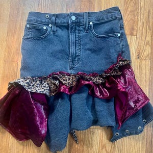 Asymmetrical Jean Skirt