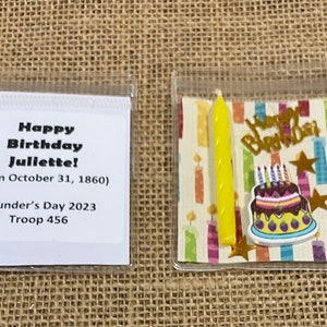Set of Ten (10) Juliette Gordon Low Founder's Day Happy Birthday DIY Scout Pocket SWAP or Craft Kits