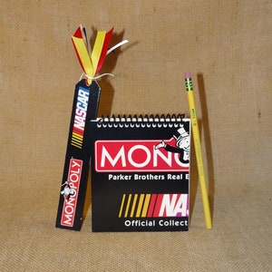 Nascar Monopoly Board Game Box Stationary Set Journal Notebook Art Book Bookmark Pencil Gift
