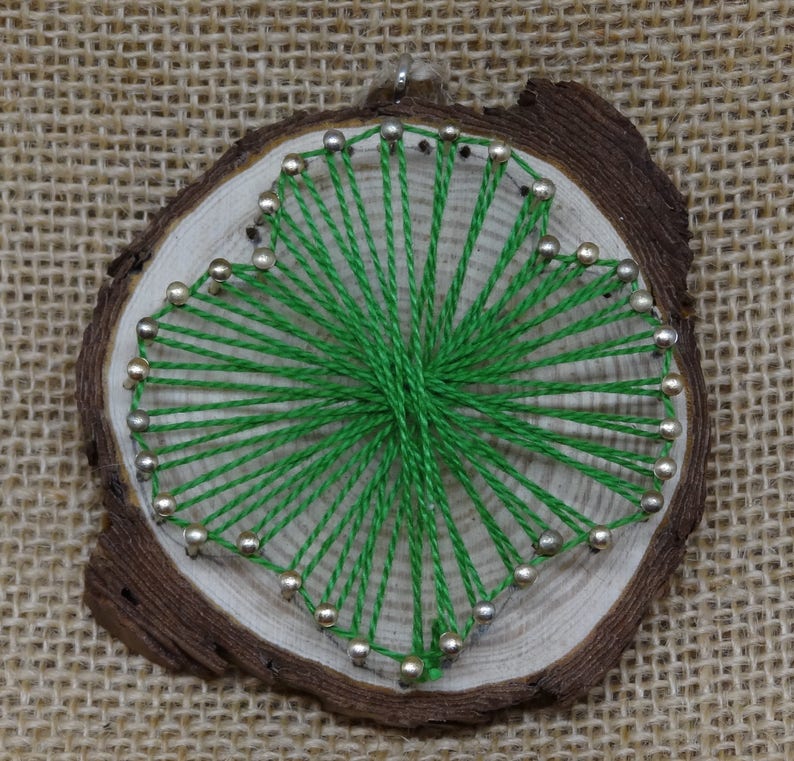Clover Shamrock Trefoil String Art Tree Slice Scout Craft Kit - Etsy