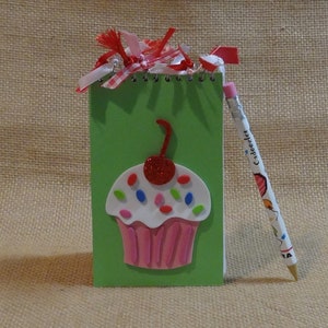 Cupcake Birthday Pink Party Favor DIY Notebook Journal Pencil Craft Kits