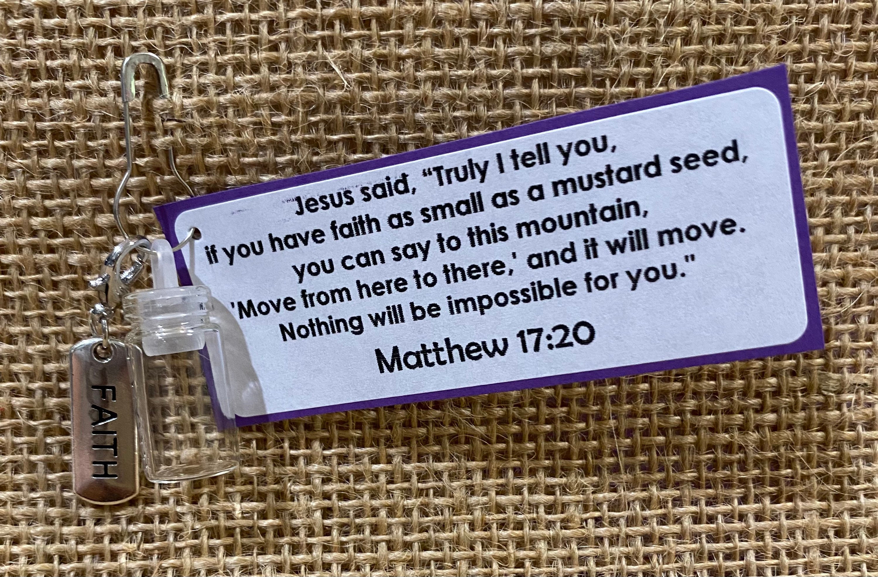 Set of Ten (10) Matthew 17:20 Faith of a Mustard Seed Pin DIY Craft ...