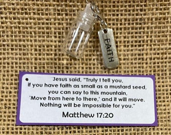 Set of Ten (10) Matthew 17:20 Faith of a Mustard Seed Pin DIY Craft Kits