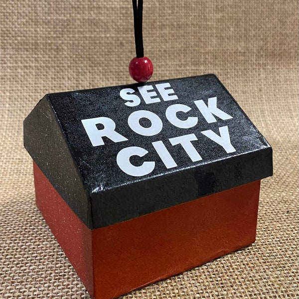 See Rocky City Christmas Tree Ornament Treat Box Gift Card Holder