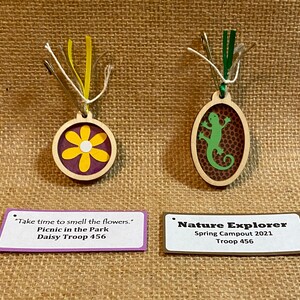 Set of Ten (10) Nature-Inspired Lizard Flower Daisy Framed Scout SWAP or Craft Kits
