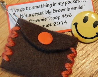 Set of Ten (10) Brownie Smile Scout SWAP or Craft Kits