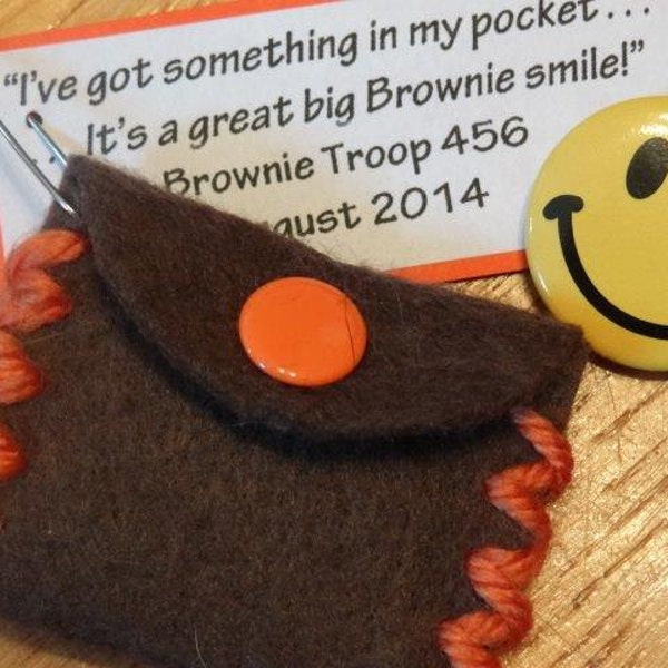 Set of Ten (10) Brownie Smile Scout SWAP or Craft Kits