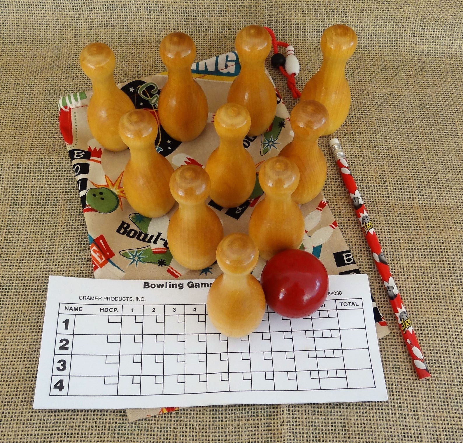 Miniature Bowling Game with Scorecard Bowling Party Favors or | Etsy