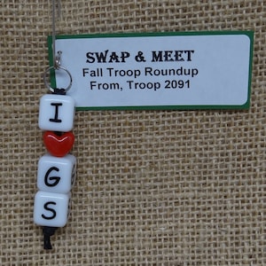 Set of Ten (10) I Heart Love Scouts Beaded SWAP or Craft Kits