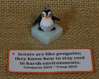 Set of Ten (10) Just Chillin' Penguin Iceburg Antarctic Scout SWAP or Craft Kits