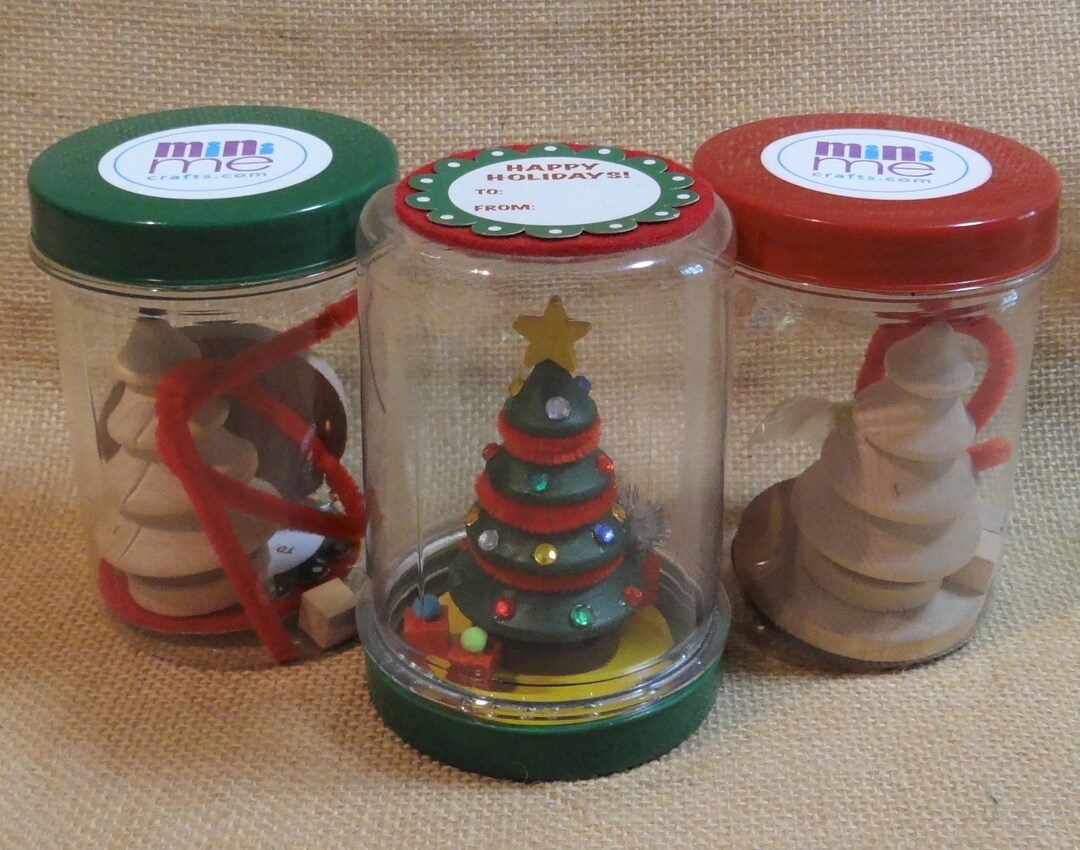 DIY Christmas Tree Snow Globe Craft Kit Etsy