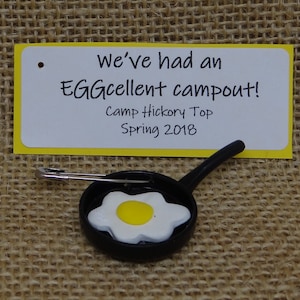 Set of Ten (10) Egg Frying Pan Camping Scout SWAP or Craft Kit