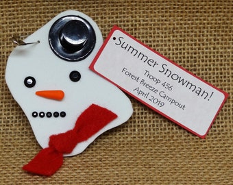 Set of Ten (10) Summer Snowman Scout SWAP or Craft Kits
