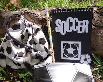 Goal! Soccer Party Favor Birthday Homemade Gift Bag Notebook Pencil Eraser Inflatable