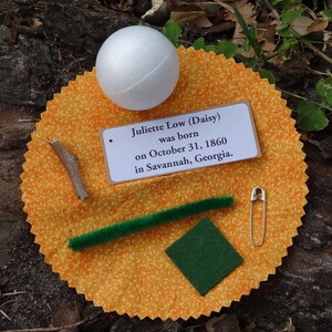 Set of 10 Juliette Gordon Low Halloween Birthday Pumpkin Scout SWAP or Craft Kits image 3