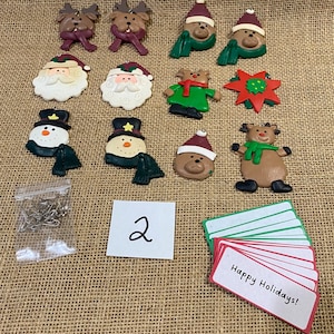 Set of Twelve (12) Ready to Trade Holiday Christmas Scout SWAPs Pins Ornaments
