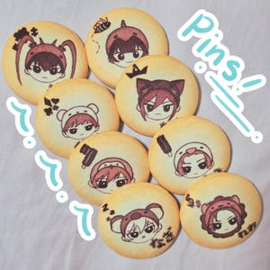 Blue Lock Cookie Plush Pins