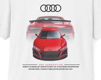 Red Audi R8 Race Car T-Shirt | Sports Car Tee, Automotive Shirt