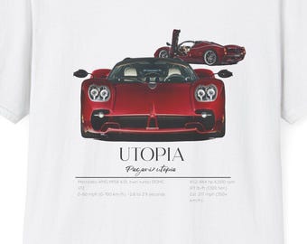 Red Sports Car Illustration T-Shirt | Luxury Racing Artwork