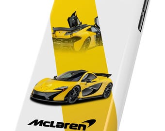 Yellow McLaren P1 Phone Case Slim Phone Cases | iPhone 11-17