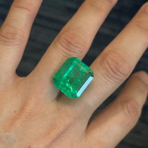 23.47ct Natural Emerald from Colombia | Rare Collector’s Gemstone | Minor