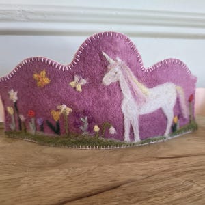 Handmade wool felt birthday and celebration crown