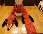Fox scarf - crocheted