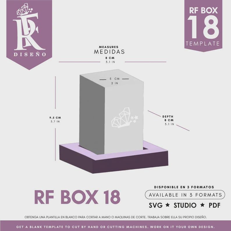 Regiform Box Design RF BOX 18 - Acetate Box Template - Template SVG Box-no Incluye El ...