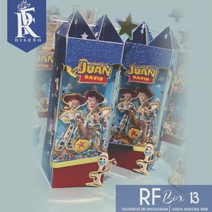 RF BOX 13 - Template box paper - No incluye el diseño de la foto. Paper favor box - Plantilla de cajas de dulces