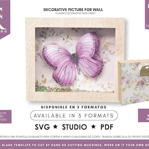 RF BOX 4 - Shadow Box template - Cuadro para pared template - NO incluye diseño de la foto - Plantilla en blanco - Svg - pdf - studio