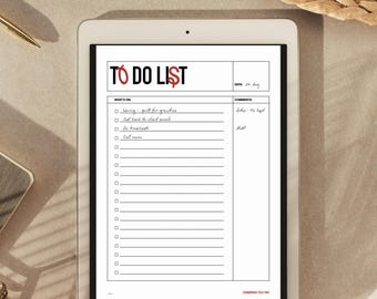 Printable To-Do List | Minimalist Productivity Planner | A4 format | Instant Digital Download