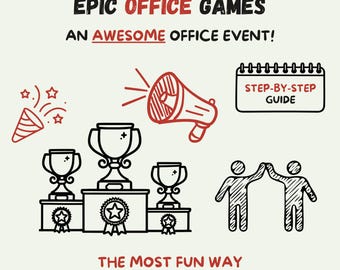 Juegos de oficina épicos / Juegos de formación de equipos imprimibles / Eventos sociales / Trabajo en equipo / Descarga digital instantánea