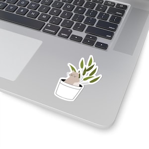 Cat Stickers for Him | Funny Cat Stickers | Cool Feline Decals, Black Cat, Grumpy Cat, Laptop Stickers, Gift for Cat Dad, Scrapbooking