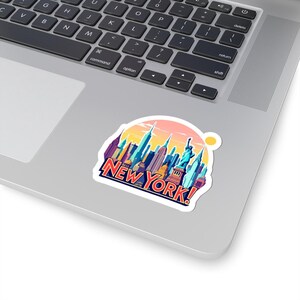 New York Stickers for Him | NYC Skyline, Statue of Liberty, Taxi, Subway | Urban Travel Stickers, Gift for Men, Laptop & Scrapbooking