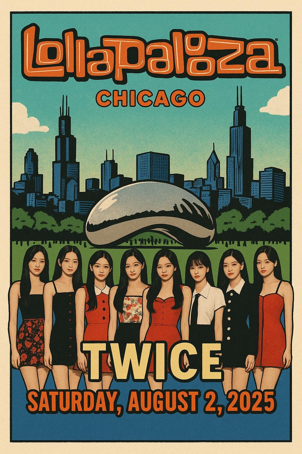 Twice Lollapalooza 2025 Shirt - Etsy